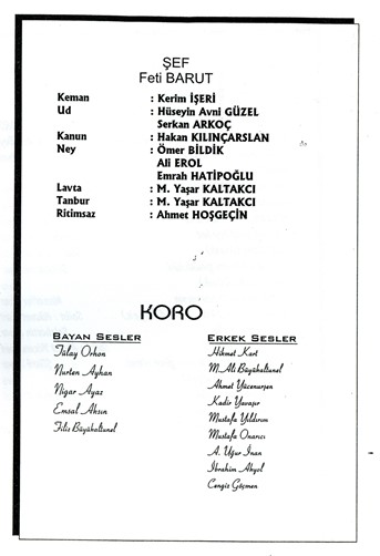 Hicazkâr Fasıl Beraber ve Solo Eserler